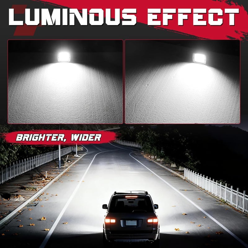 OFFROADTOWN LED Cubes, 3inch 120W CREE LED Pods Driving Lights Cubes Ditch Light Off Road Lights Reverse Light for Truck Pickup UTV ATV SUV Boat 4x4 Car - Diffusion Beam - Image 5